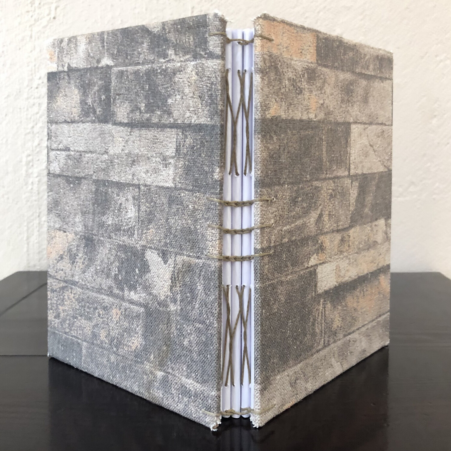 A4 Brick Pattern Fabric Covered Journal