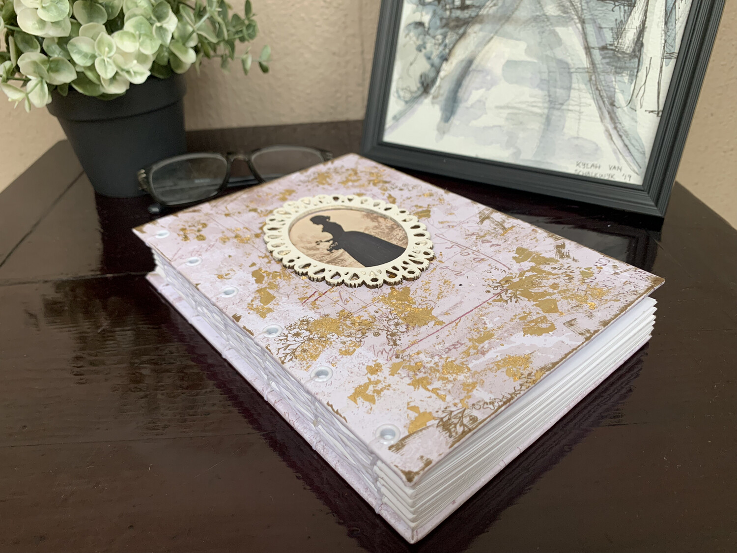 Vintage Pink And Gold Journal