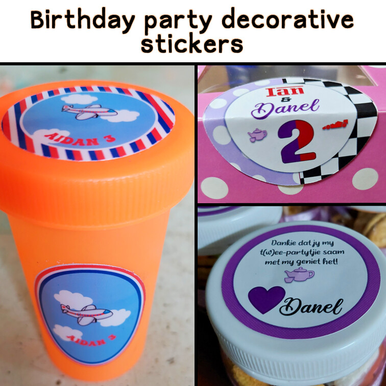 Customised Stickers/Labels  starting from R 60.00