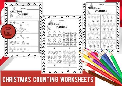 Christmas Counting Worksheets