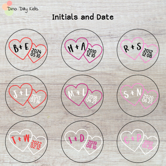Valentine's Day Coaster - Initials with Date