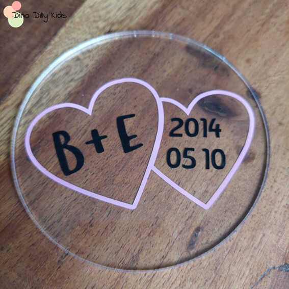 Valentine's Day Coaster - Initials with Date