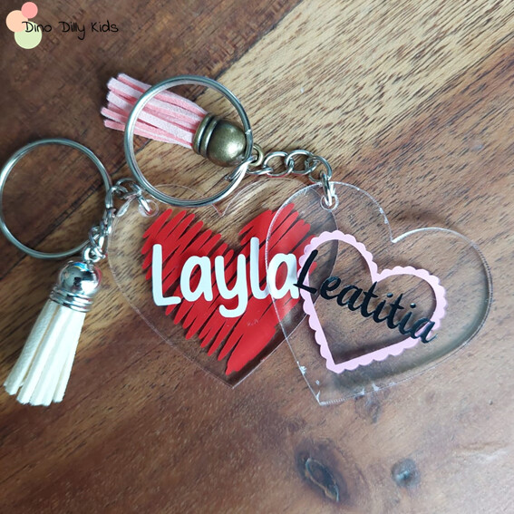 Heart Shape with Name - Valentine's Day Keychains