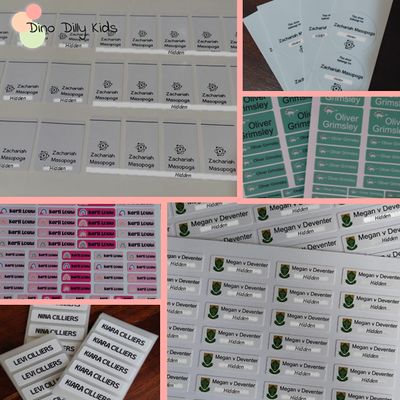 School and Clothing Labels