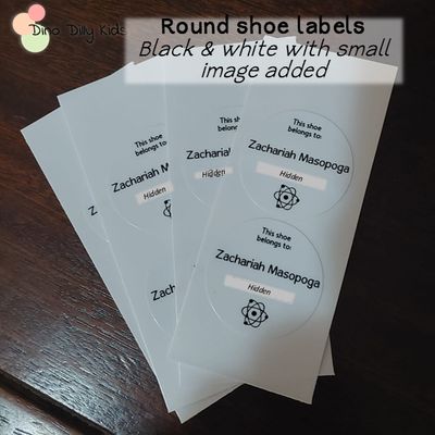 Waterproof Shoe Labels (starting from R50)