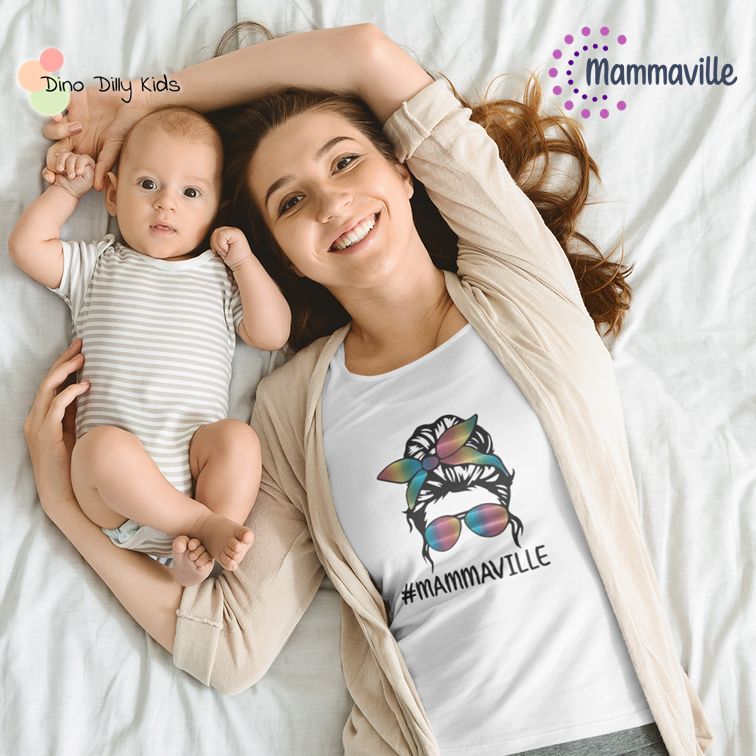 Mom Shirt - #mammaville - Bow and Sunglasses