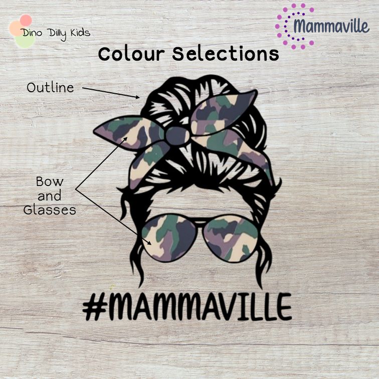 Mom Shirt - #mammaville - Bow and Sunglasses
