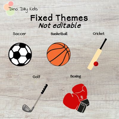 School Bag Tags/Keychains - Sport Themes