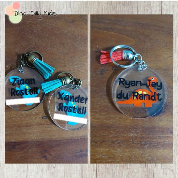 School Bag Tags/Keychains - Dino Themes