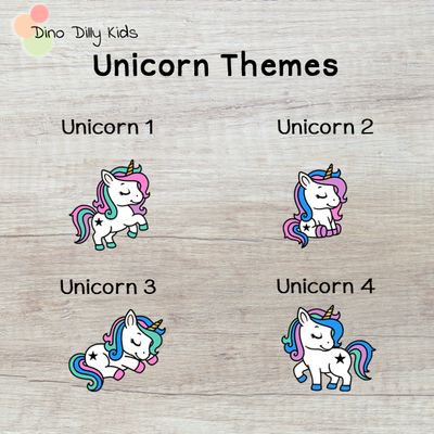 School Bag Tags/Keychains - Unicorn Themes