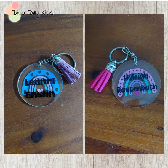 School Bag Tags/Keychains - Rainbow Themes