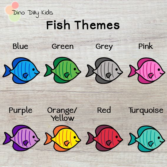 School Bag Tags/Keychains - Fish Themes