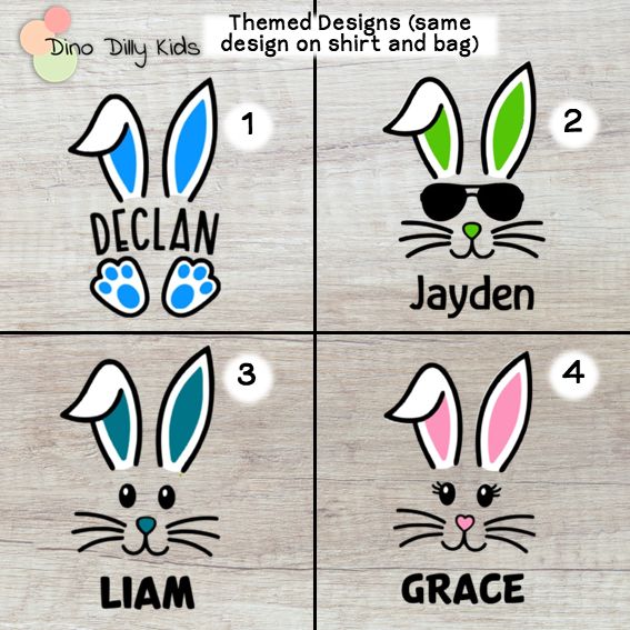 Easter Shirts - Bunny Themes with Name