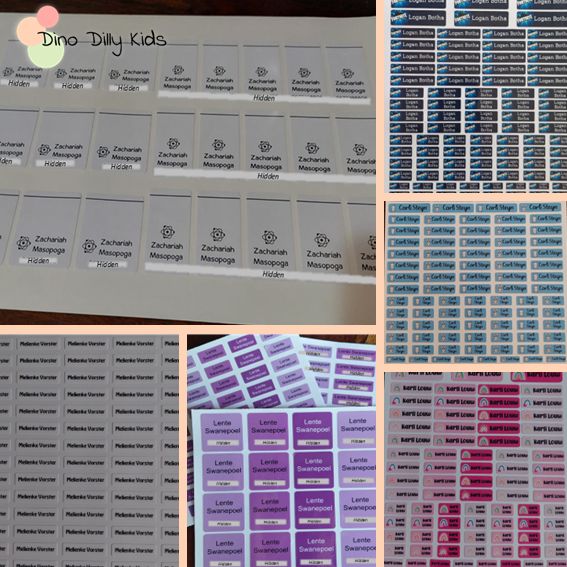 Stationery Labels - Plain Black &amp; White