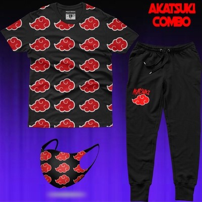 Akatsuki Combo (Tshirt+Jogger+Mask)