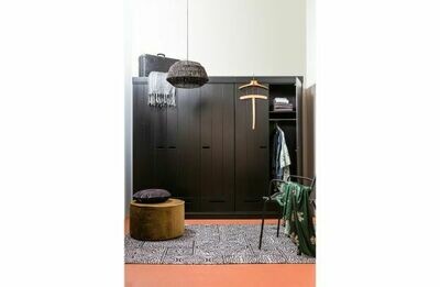 SARA ROUND POUF LOW VELVET ARMY