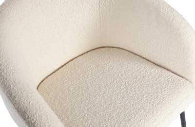 NOELLE DINING CHAIR BOUCLE OFF WHITE