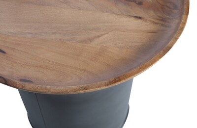 DUA SIDETABLE WOOD/METAL BLACK