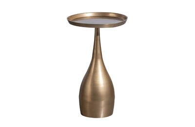 CONE SIDETABLE METAL ANTIQUE BRASS