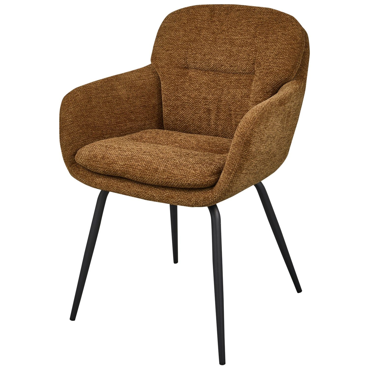 RUNA DINING CHAIR, COLOR: BROWN / YELLOW