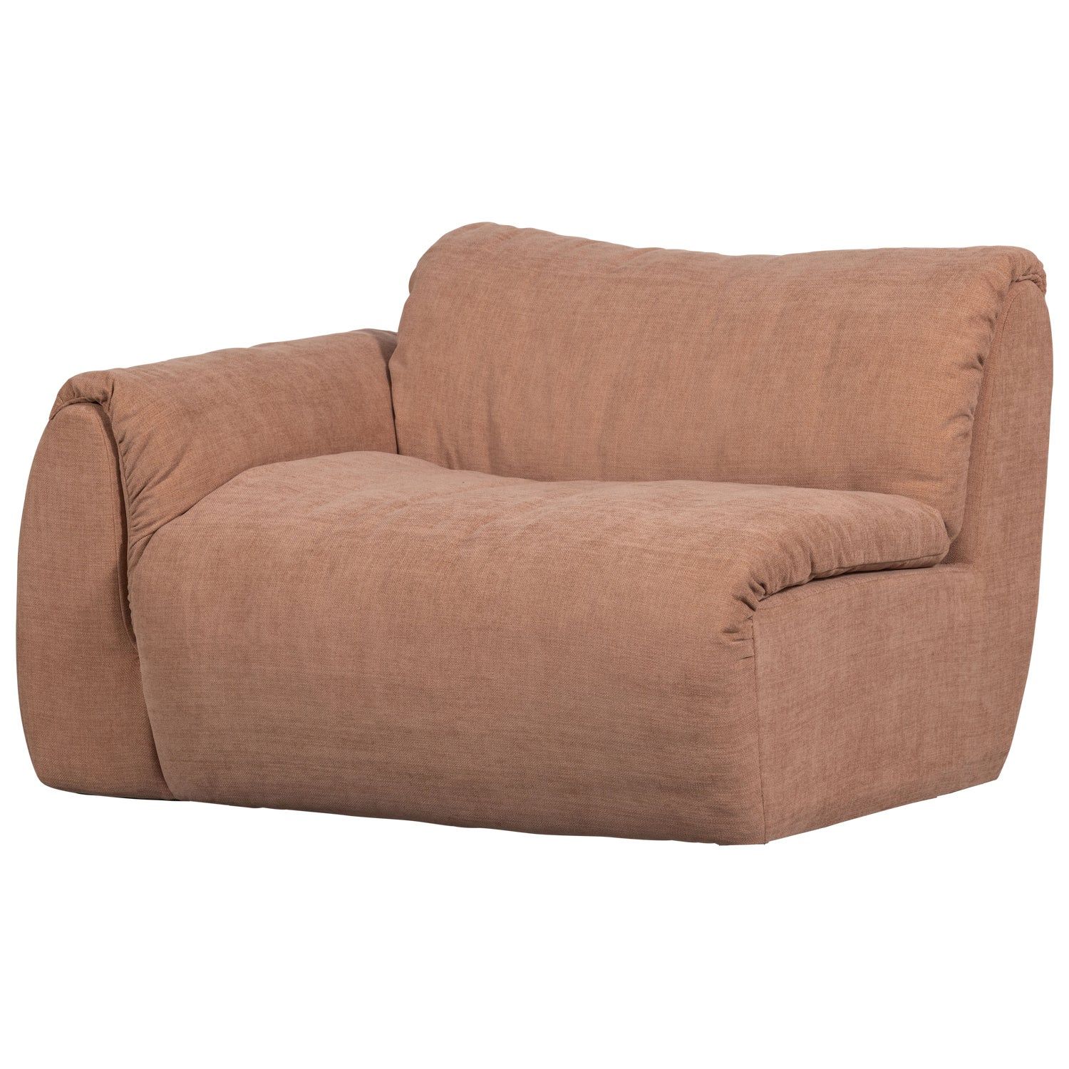 BAGGY COLLECTION, COLOR: woven chenille old pink, TYPE: 1-SEATER WITH ARM l/R