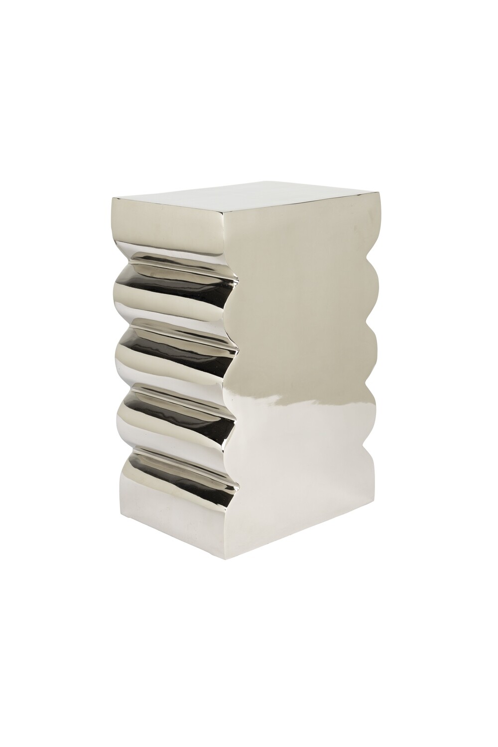 CURVES STOOL, COLORS: SILVER