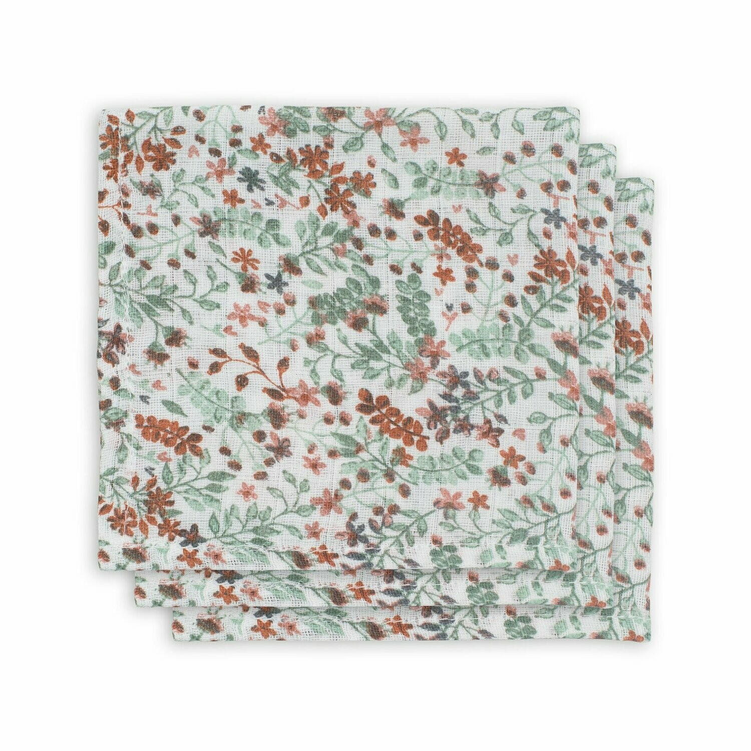 Hydrofiele monddoekjes bloemen groen