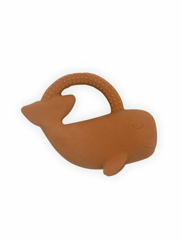 Bijtring Rubber Whale caramel