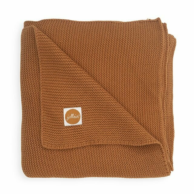 Wieg deken Basic Knit Caramel