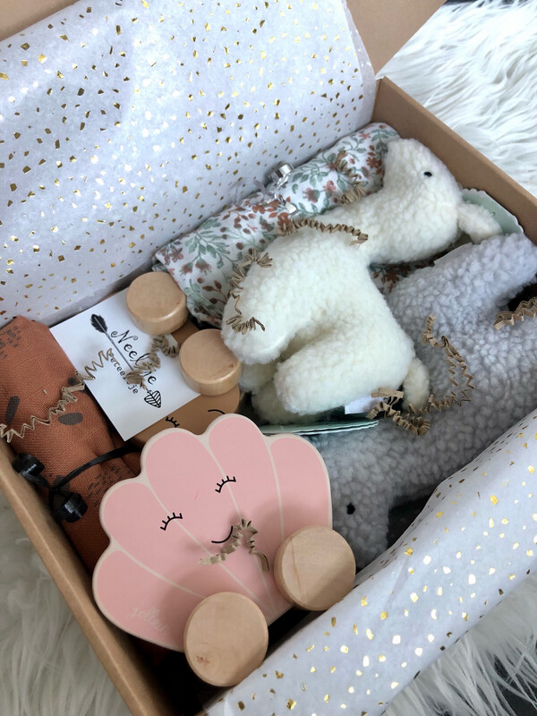 Cadeau-doosje Tweeling Meisje/jongen Caramel/bloom