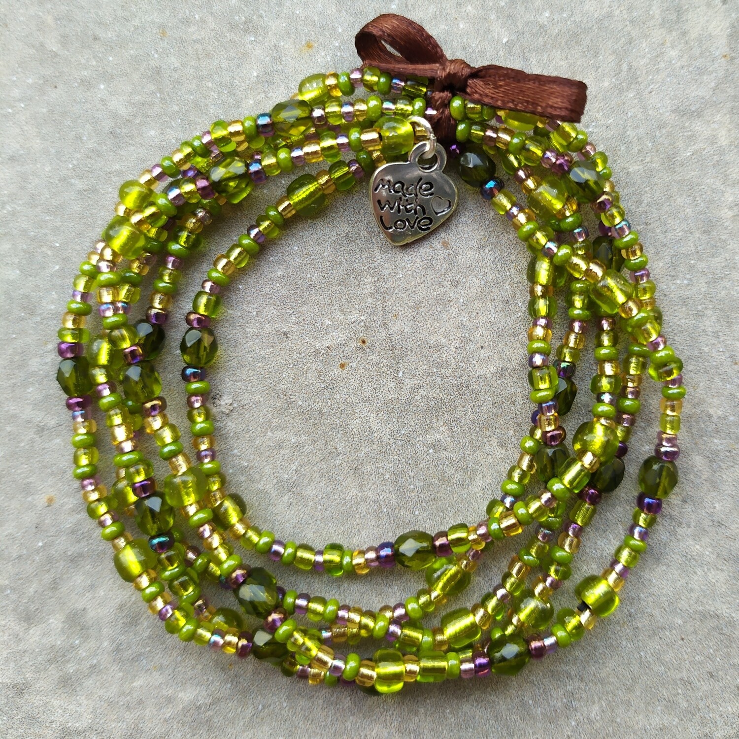 OLIVE GOLD stretch bracelet