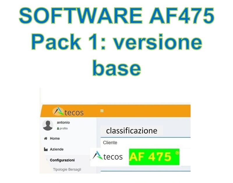 Software AF 475 - classificazione ATEX gas e polveri - abbonamento annuale