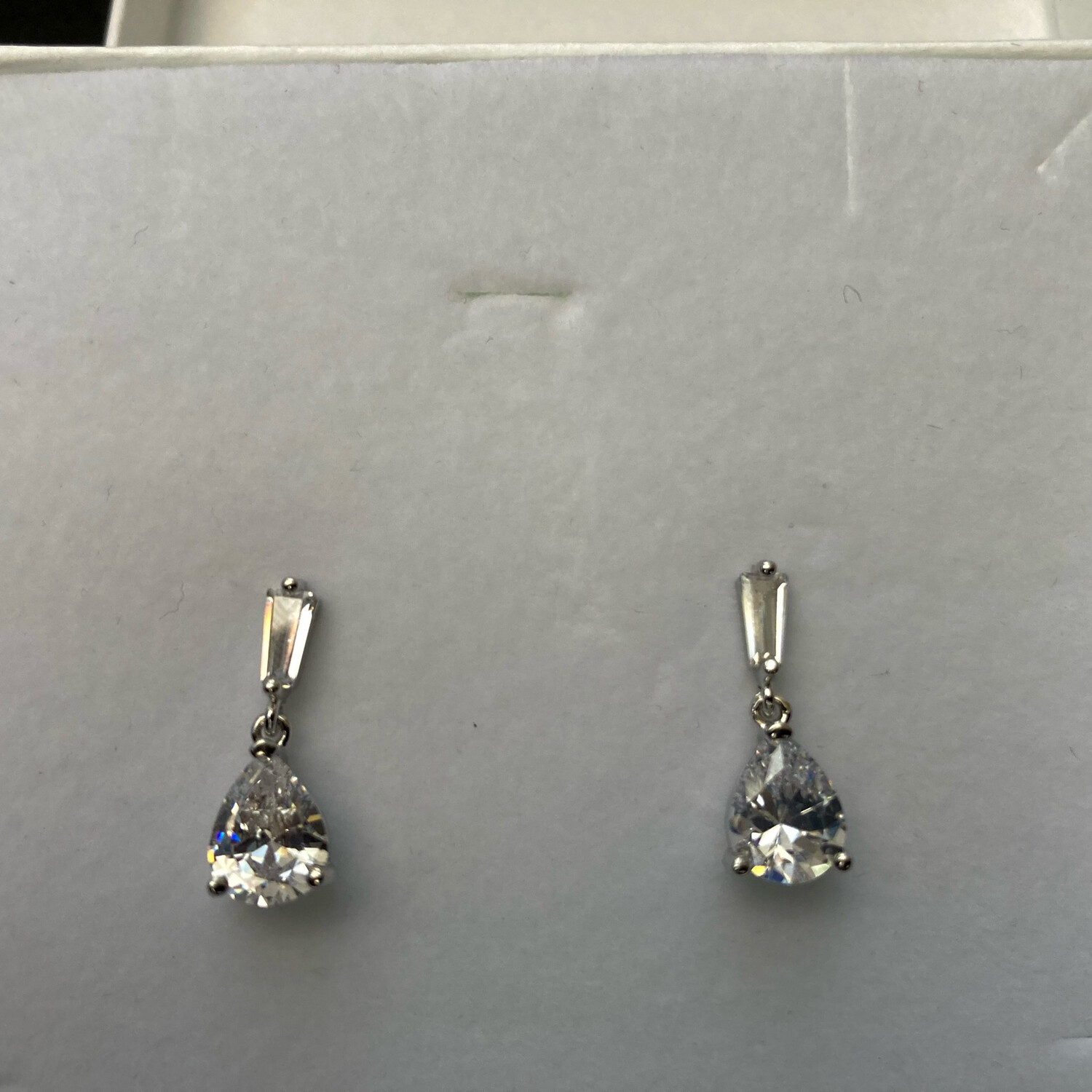 Tear Drip Earrings Silver
