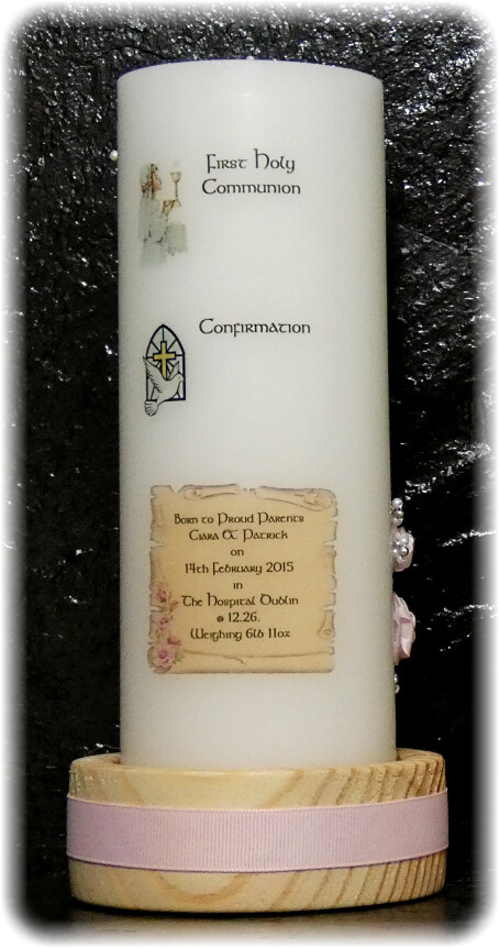 Floral Border Christening Large