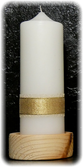 Gold/Silver Band with Flowers  Large