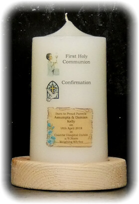 Scroll with Rosebuds Candle Small