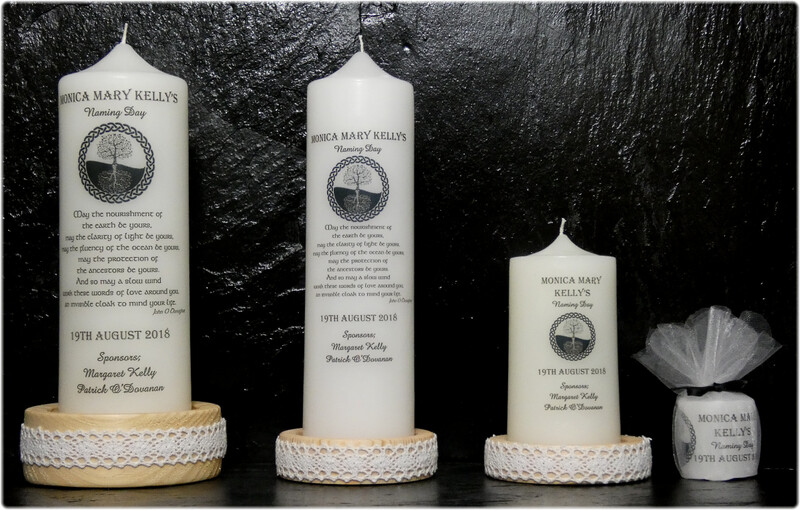 Tree of Life Christening Candles