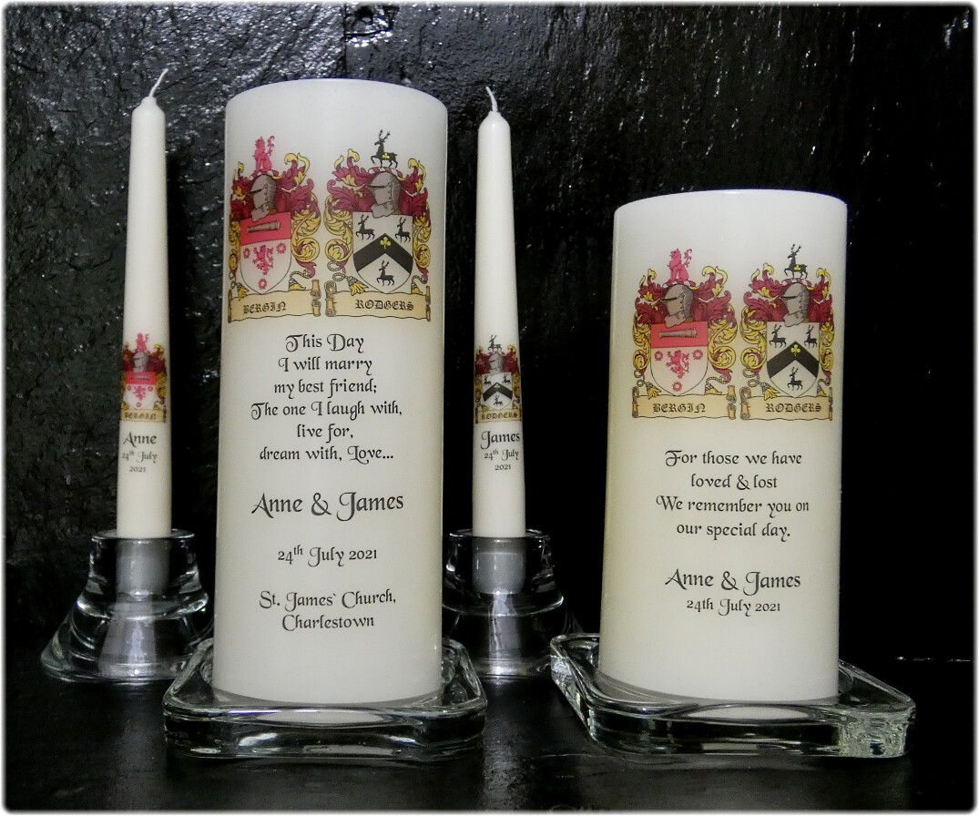 Heraldic Candle + Remembrance Candle