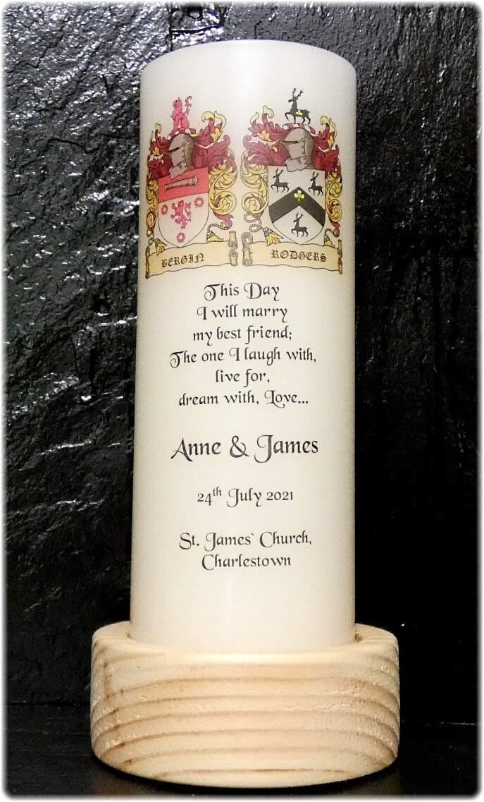 Heraldic Candle + Remembrance Candle