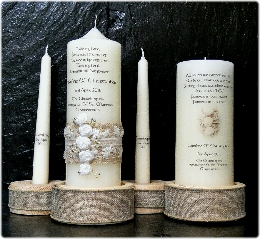 Rustic Roses with Spray &amp; Remembrance Candle
