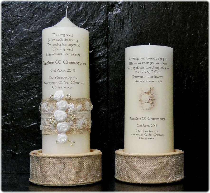 Rustic Roses with Spray &amp; Remembrance Candle