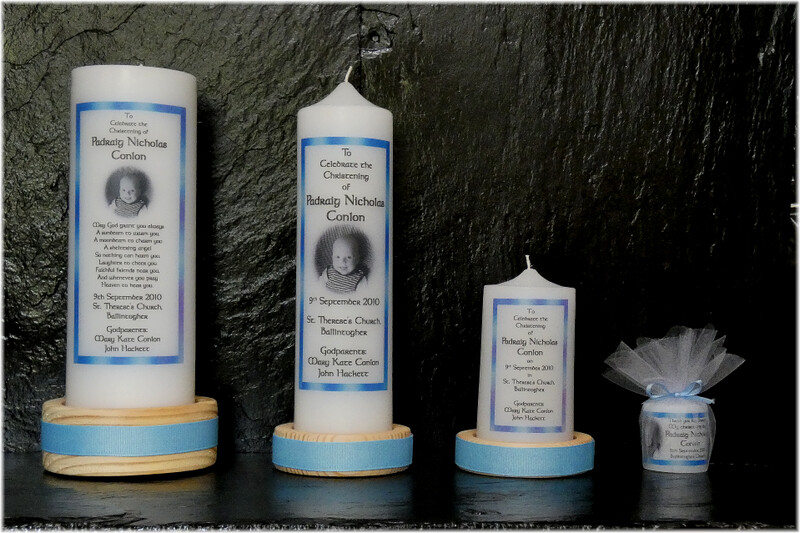 Border Christening Candle