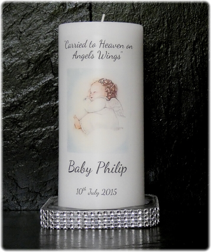 Remembrance / Memorial Candle Baby Angel