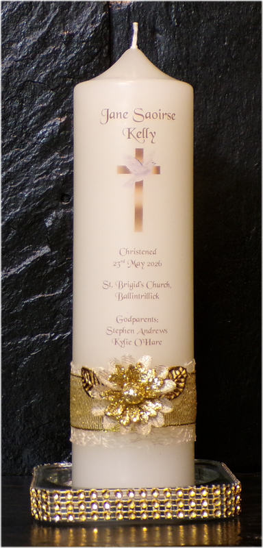 Floral Gold Leaved Christening