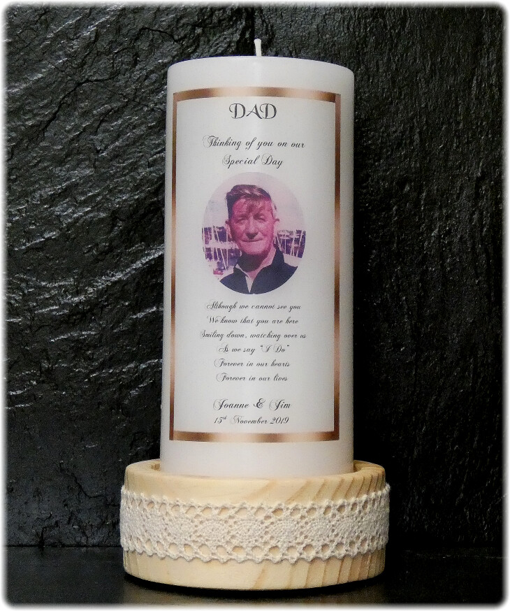 Remembrance / Memorial Candle with Picture