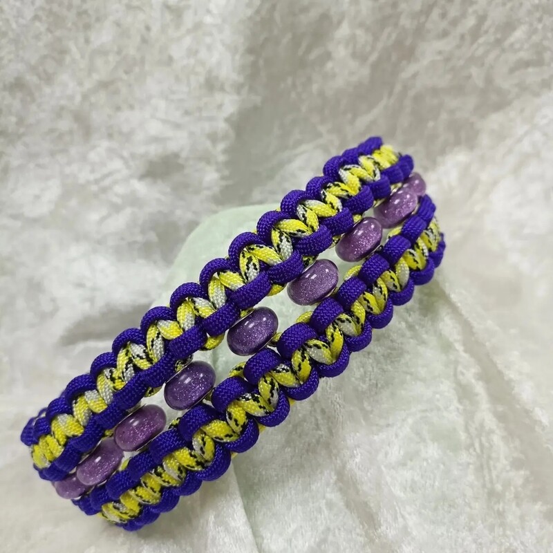 Powerband in Violet und Gelb Powerband in Violet und Gelb