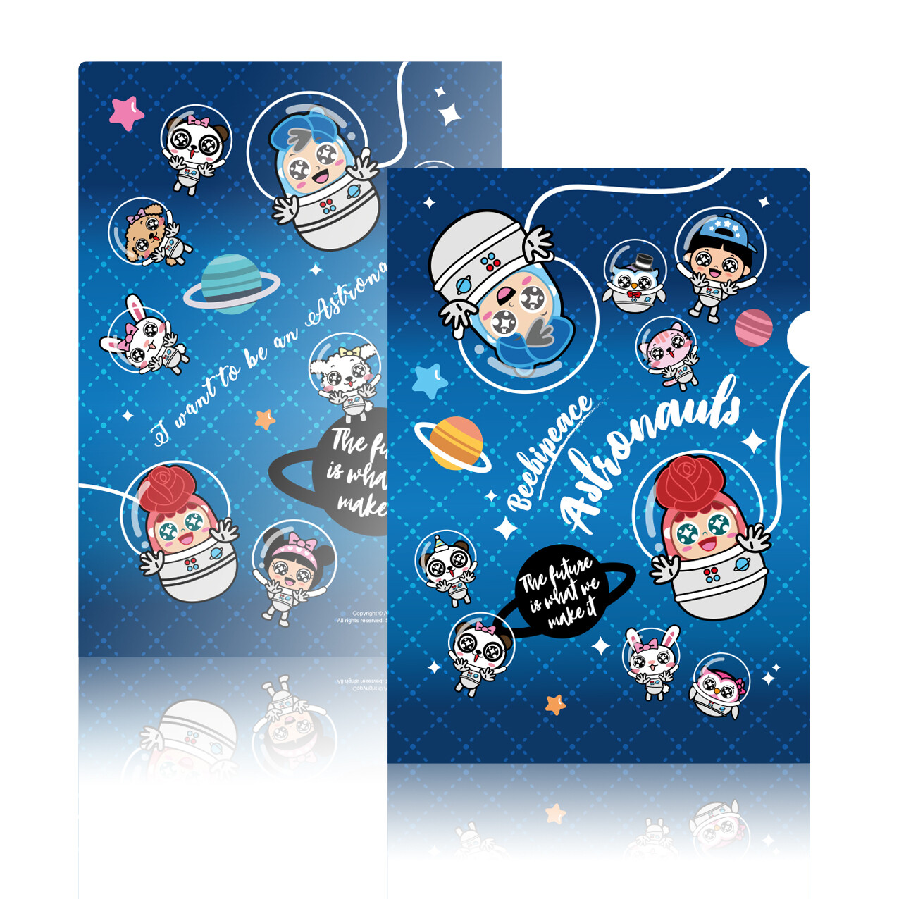 QQ Tumbler A4 Folder -astronaut