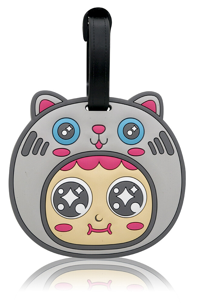 QQ Tumbler Luggage Tag - Cat