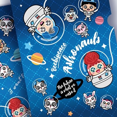 QQ Tumbler A4 Folder -astronaut