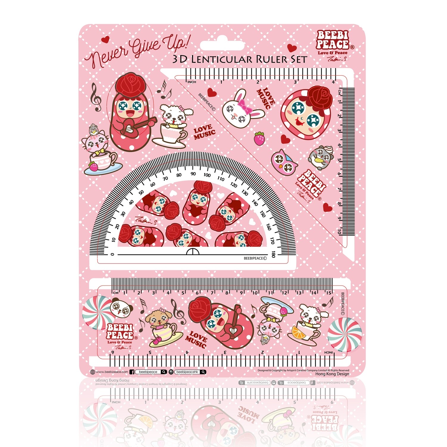QQ Tumbler Ruler Set - Rose